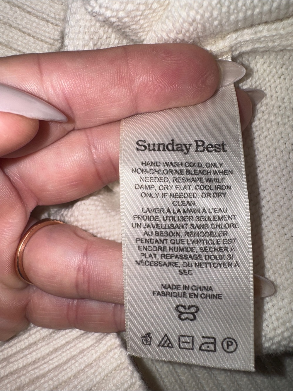 Sunday Best | Spice hoodie in cream | size XS 025 - Picture 6 of 7